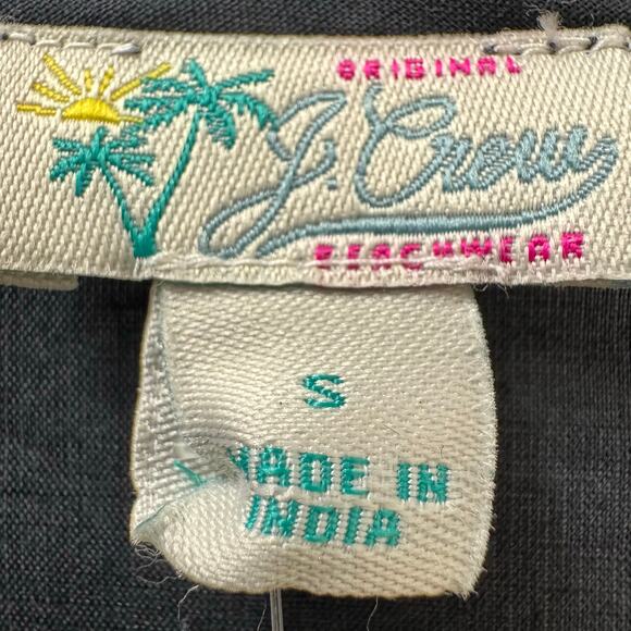 J Crew Small Button Front Black Cotton Beach Dress NWT - Picture 4 of 9